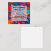 Moderne galerijwinkel vierkante visitekaartje (Voorkant / Achterkant)