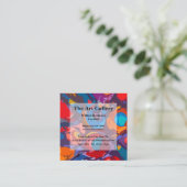 Moderne galerijwinkel vierkante visitekaartje (Staand voorkant)