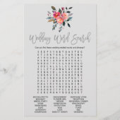 Moderne Game met 'Wedding Word Search' Flyer (Achterkant)