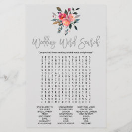 Moderne Game met 'Wedding Word Search' Flyer