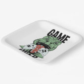 Moderne game over T-Rex Dinosaur videokamers' Papieren Bordje (Gebogen)