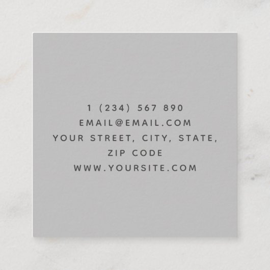 Moderne game-testende gamer Trendy Graphics Cool Vierkante Visitekaartje (Achterkant)