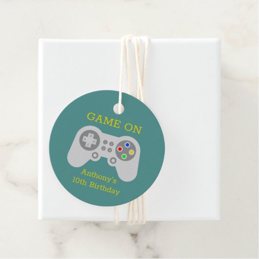 Moderne gamer elke leeftijd op aarde bedankjes labels (In situ)