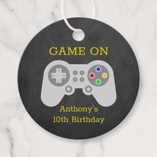 Moderne gamer elke leeftijd op aarde bedankjes labels (Voorkant)