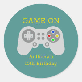 Moderne gamer elke leeftijd op aarde ronde sticker