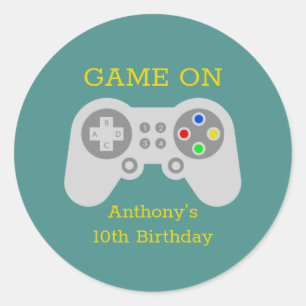 Moderne gamer elke leeftijd op aarde ronde sticker