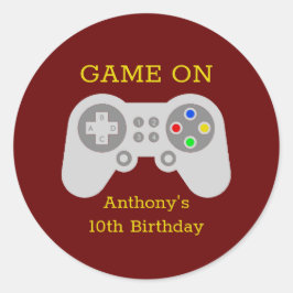 Moderne gamer elke leeftijd op aarde ronde sticker