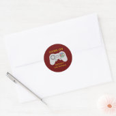 Moderne gamer elke leeftijd op aarde ronde sticker (Envelop)