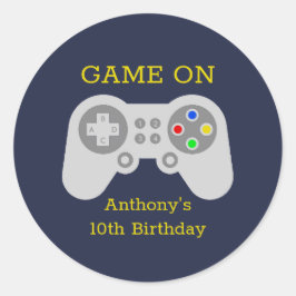 Moderne gamer elke leeftijd op aarde ronde sticker
