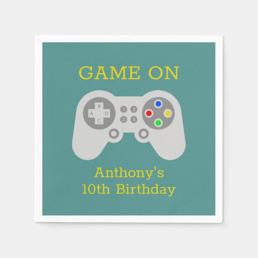 Moderne gamer elke leeftijd op aarde servet (Voorkant)