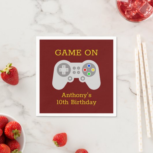 Moderne gamer elke leeftijd op aarde servet (Insitu)