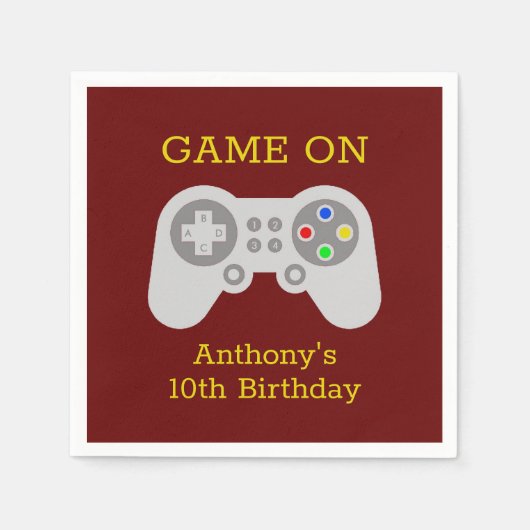 Moderne gamer elke leeftijd op aarde servet (Voorkant)