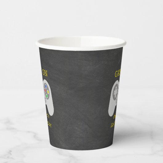Moderne gamer elke leeftijd papieren bekers (Links)