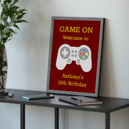 Moderne gamer Elke leeftijd Welkom Poster