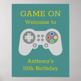 Moderne gamer Elke leeftijd Welkom Poster