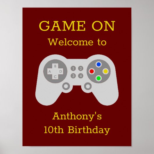 Moderne gamer Elke leeftijd Welkom Poster (Voorkant)