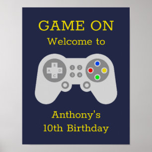 Moderne gamer Elke leeftijd Welkom Poster