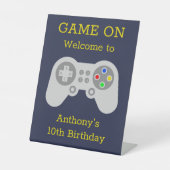 Moderne gamer Elke leeftijd Welkom Reclamebord Met Voetstuk (Voorkant)