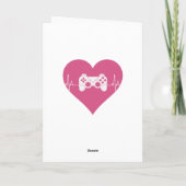 Moderne gamer met gaming Controller Valentijnsdag Kaart (Achterkant)