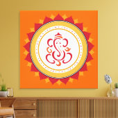 Moderne Ganesha Verpakte Canvas Muur Kunst (Insitu (Woonkamer))