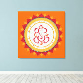 Moderne Ganesha Verpakte Canvas Muur Kunst (Insitu (Houten vloer))