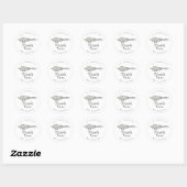 Moderne Gardeer Dank Je Ronde Sticker (Vel)