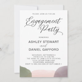 Moderne Garden Waterverf Engagement Party Kaart