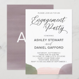 Moderne Garden Waterverf Engagement Party Kaart