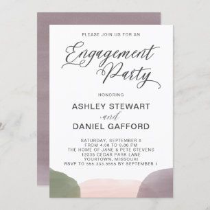 Moderne Garden Waterverf Engagement Party Kaart