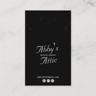 Moderne garderoor en Ketting juweliers display zwa Visitekaartje