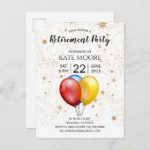 Moderne garnalenstallons Star Confetti Aankondigingskaart (Voorkant / Achterkant)