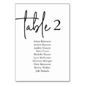 Moderne Gast Zittafel N, Bruiloft Diner Kaart (Voorkant)