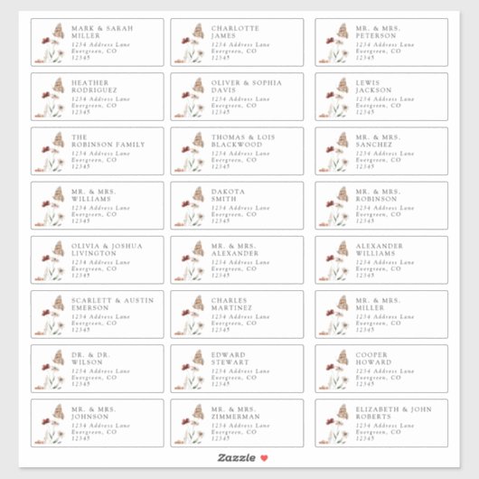 Moderne gastAdresetiketten Sticker (Vel)