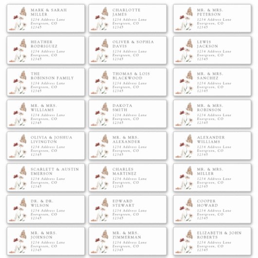 Moderne gastAdresetiketten Sticker (Voorkant)