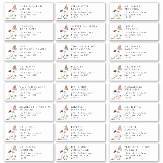 Moderne gastAdresetiketten Sticker