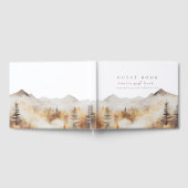 Moderne gastendoos voor bruiloft Rustieke blokhut Gastenboek (Volledig)