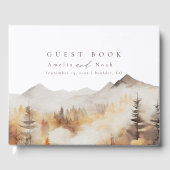 Moderne gastendoos voor bruiloft Rustieke blokhut Gastenboek (Voorkant)