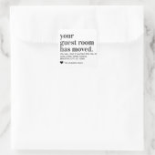 Moderne Gastroom Verplaatst Verplaatsend Adres van Vierkante Sticker (Tas)