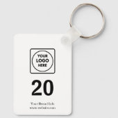 Moderne gastvrijheid | Aangepast kamernummer Logo Sleutelhanger (Achterkant)