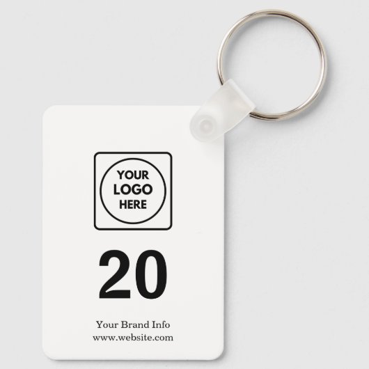 Moderne gastvrijheid | Aangepast kamernummer Logo Sleutelhanger (Achterkant)