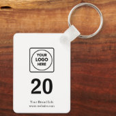Moderne gastvrijheid | Aangepast kamernummer Logo Sleutelhanger (Achterkant)