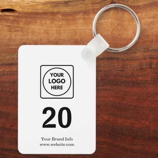 Moderne gastvrijheid | Aangepast kamernummer Logo Sleutelhanger (Achterkant)
