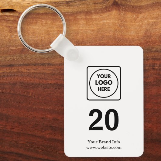 Moderne gastvrijheid | Aangepast kamernummer Logo Sleutelhanger (Voorkant)