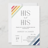 Moderne Gay Bruiloft Koppels Douche Zijn & Zijn LG Kaart (Voorkant)