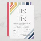 Moderne Gay Bruiloft Koppels Douche Zijn & Zijn LG Kaart (Voorkant / Achterkant)