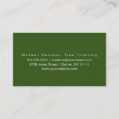 Moderne gazonservices Eenvoudig blad visitekaartje (Achterkant)