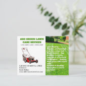 moderne gazonverzorging briefkaart (Staand voorkant)