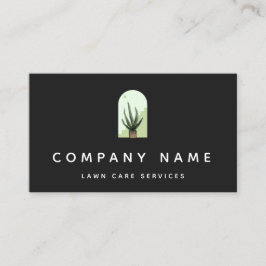 Moderne gazonverzorging Cactus Succulent Logo Visitekaartje