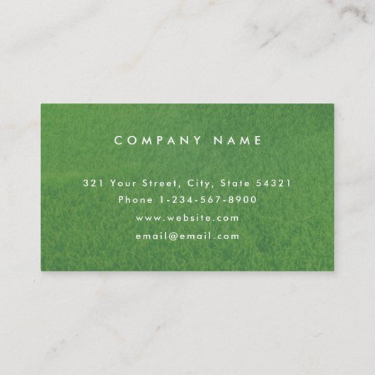 Moderne gazonverzorging Eenvoudig landschap maaien Visitekaartje (Achterkant)
