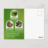 Moderne gazonverzorging en landschapsarchitectuur briefkaart (Achterkant)